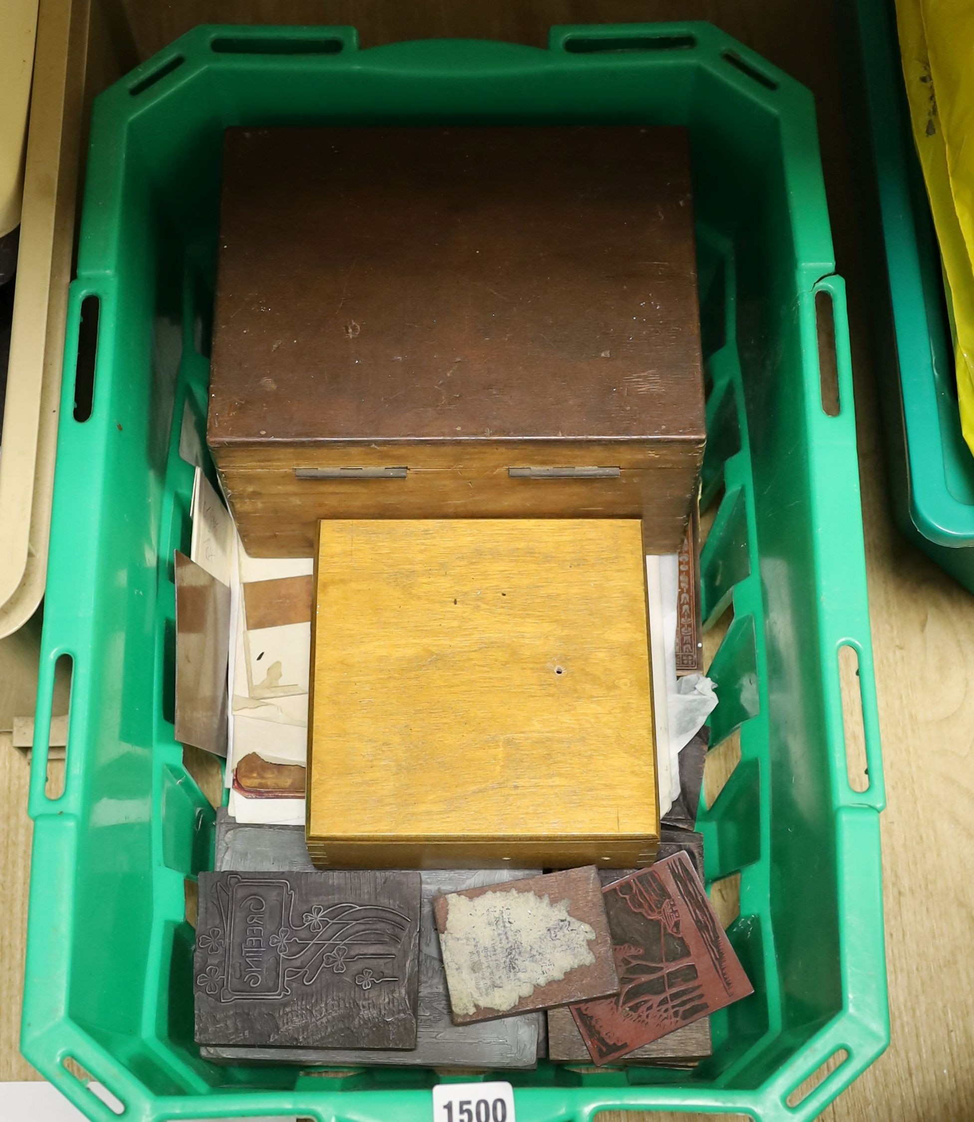 A quantity of decorative metal printing blocks, mainly 20th century examples